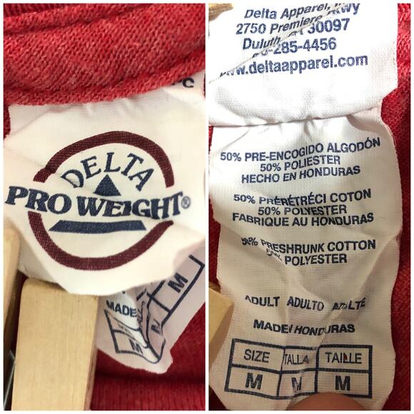 Delta MEDIUM Red USA United States America Stars Map Shirt Tee T-Shirt - Picture 4 of 4